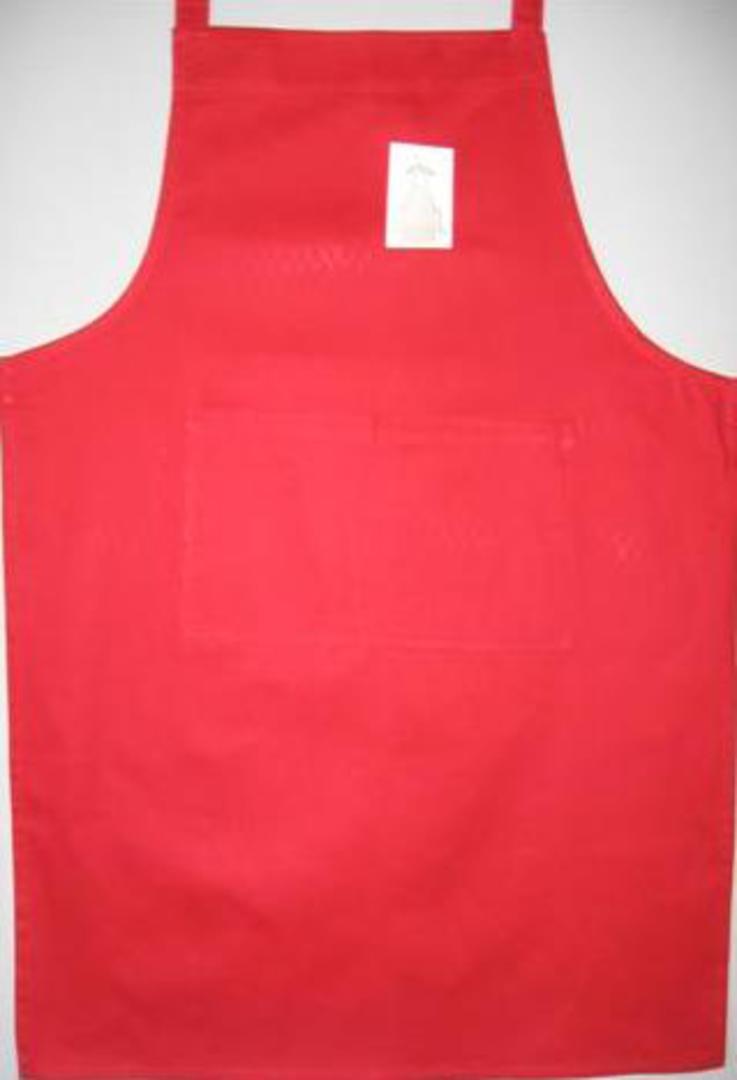 "Hot House Solid" apron red. Code: APR-HH/SRED ALSO AVAILABLE IN SOLID BLACK image 0